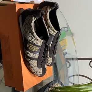 Coach Black and Brown Sneakers with Athletic Silhouette